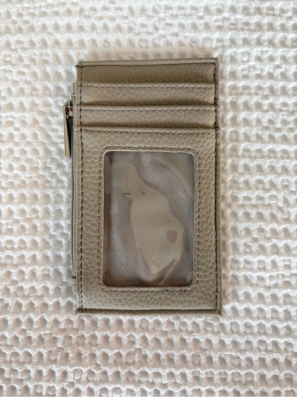 Grey Faux Leather Wallet